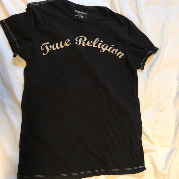 🖤 TRUE RELIGION logo tshirt S - Picture 1 of 5